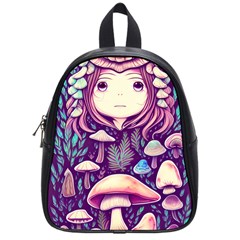 Fairy Mushroom Illustration Design School Bag (small)