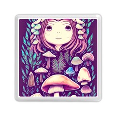 Fairy Mushroom Illustration Design Memory Card Reader (square) by GardenOfOphir