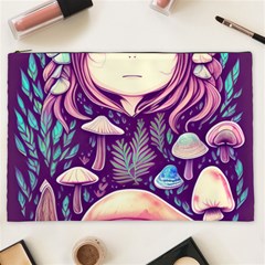 Fairy Mushroom Illustration Design Cosmetic Bag (xxl) by GardenOfOphir