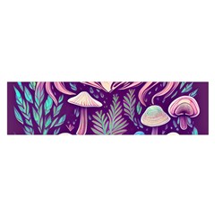 Fairy Mushroom Illustration Design Oblong Satin Scarf (16  X 60 ) by GardenOfOphir