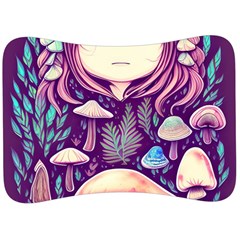 Fairy Mushroom Illustration Design Velour Seat Head Rest Cushion by GardenOfOphir