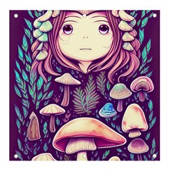 Fairy Mushroom Illustration Design Banner And Sign 4  X 4  by GardenOfOphir