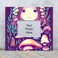 Fairy Mushroom Illustration Design White Wall Photo Frame 5  X 7  by GardenOfOphir