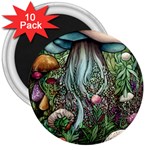 Craft Mushroom 3  Magnets (10 pack)  Front