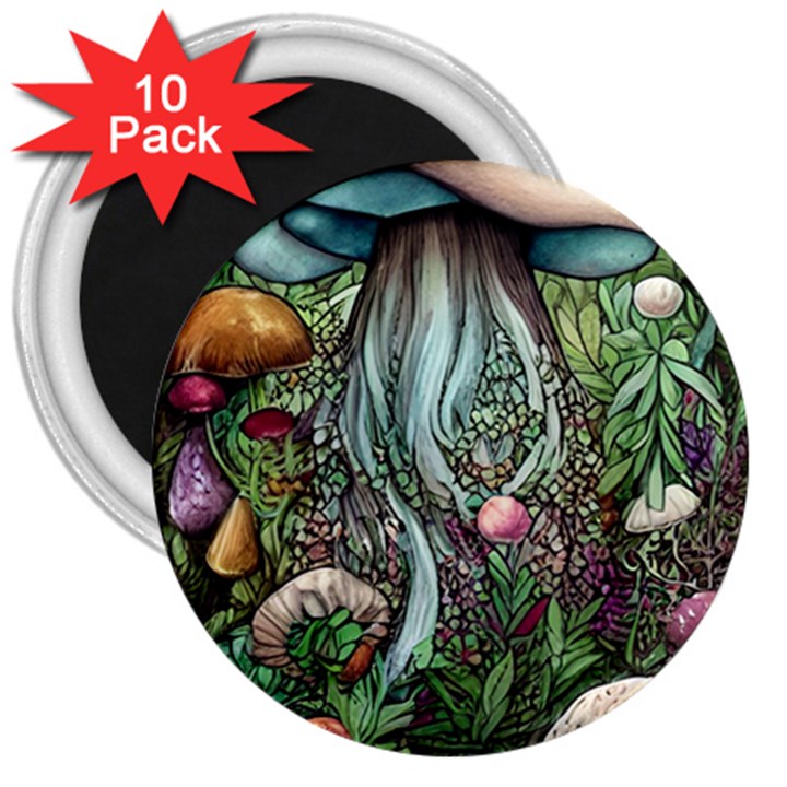 Craft Mushroom 3  Magnets (10 pack) 