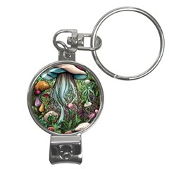 Craft Mushroom Nail Clippers Key Chain by GardenOfOphir