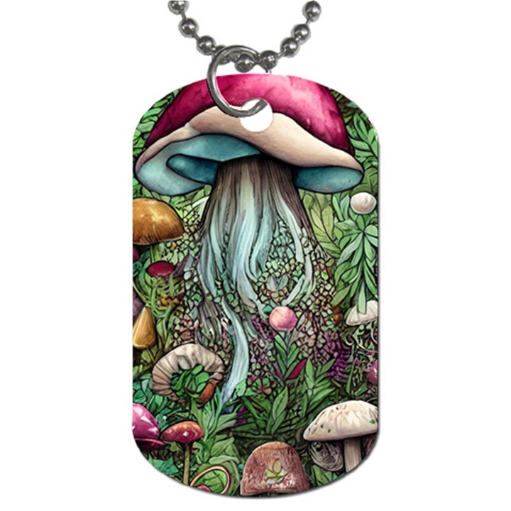 Craft Mushroom Dog Tag (Two Sides)