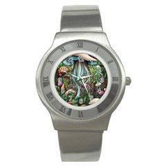 Craft Mushroom Stainless Steel Watch by GardenOfOphir