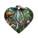 Craft Mushroom Dog Tag Heart (One Side) Front