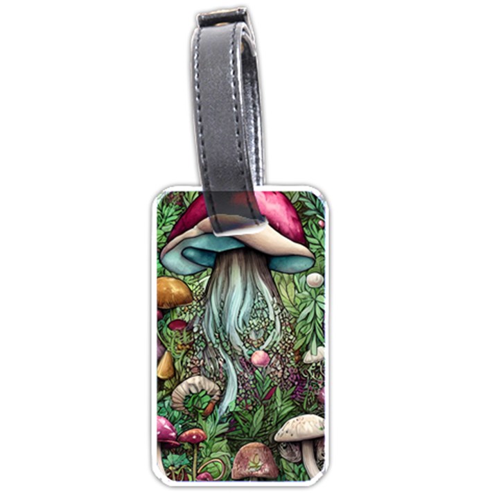 Craft Mushroom Luggage Tag (one side)