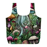 Craft Mushroom Full Print Recycle Bag (L) Back