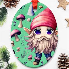 Orest Fairycore Vintagemushroom Ornament (oval) by GardenOfOphir