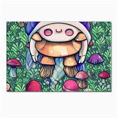 Foraging Natural Fairy Mushroom Craft Postcards 5  X 7  (pkg Of 10) by GardenOfOphir