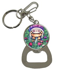 Foraging Natural Fairy Mushroom Craft Bottle Opener Key Chain by GardenOfOphir