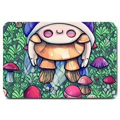 Foraging Natural Fairy Mushroom Craft Large Doormat by GardenOfOphir