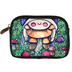 Foraging Natural Fairy Mushroom Craft Digital Camera Leather Case by GardenOfOphir