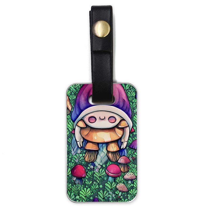 Foraging Natural Fairy Mushroom Craft Luggage Tag (one side)