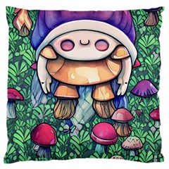 Foraging Natural Fairy Mushroom Craft Large Cushion Case (one Side)