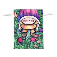 Foraging Natural Fairy Mushroom Craft Lightweight Drawstring Pouch (m) by GardenOfOphir