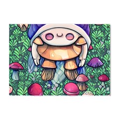 Foraging Natural Fairy Mushroom Craft Crystal Sticker (a4) by GardenOfOphir