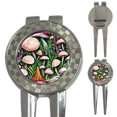 Flowery Garden Nature Woodsy Mushroom 3-in-1 Golf Divots by GardenOfOphir