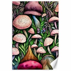 Flowery Garden Nature Woodsy Mushroom Canvas 20  X 30  by GardenOfOphir