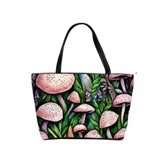 Flowery Garden Nature Woodsy Mushroom Classic Shoulder Handbag by GardenOfOphir