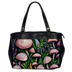 Flowery Garden Nature Woodsy Mushroom Oversize Office Handbag by GardenOfOphir