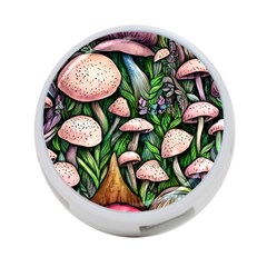 Flowery Garden Nature Woodsy Mushroom 4-port Usb Hub (two Sides) by GardenOfOphir