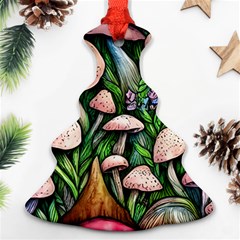 Flowery Garden Nature Woodsy Mushroom Christmas Tree Ornament (two Sides) by GardenOfOphir