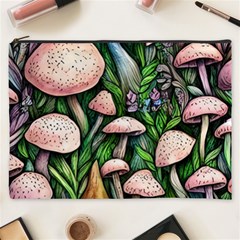 Flowery Garden Nature Woodsy Mushroom Cosmetic Bag (xxxl) by GardenOfOphir