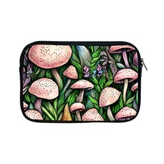 Flowery Garden Nature Woodsy Mushroom Apple Ipad Mini Zipper Cases by GardenOfOphir