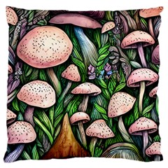 Flowery Garden Nature Woodsy Mushroom Standard Premium Plush Fleece Cushion Case (one Side) by GardenOfOphir