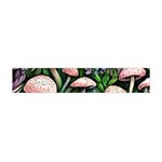 Flowery Garden Nature Woodsy Mushroom Premium Plush Fleece Scarf (Mini) Front