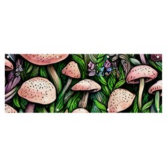 Flowery Garden Nature Woodsy Mushroom Banner And Sign 8  X 3  by GardenOfOphir