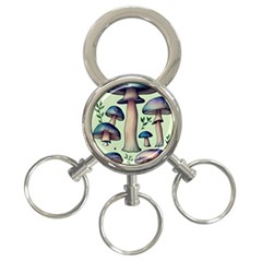 Mushroom Foresty Forestcore 3-ring Key Chain by GardenOfOphir