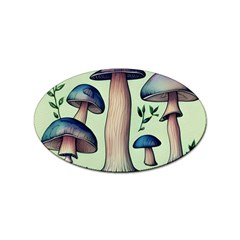 Mushroom Foresty Forestcore Sticker (oval) by GardenOfOphir