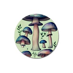 Mushroom Foresty Forestcore Magnet 3  (round) by GardenOfOphir