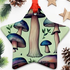 Mushroom Foresty Forestcore Star Ornament (two Sides) by GardenOfOphir