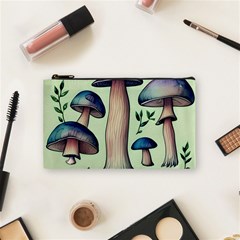 Mushroom Foresty Forestcore Cosmetic Bag (small) by GardenOfOphir