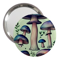 Mushroom Foresty Forestcore 3  Handbag Mirrors by GardenOfOphir