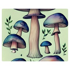 Mushroom Foresty Forestcore Premium Plush Fleece Blanket (medium) by GardenOfOphir