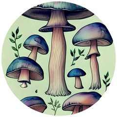 Mushroom Foresty Forestcore Wooden Puzzle Round by GardenOfOphir