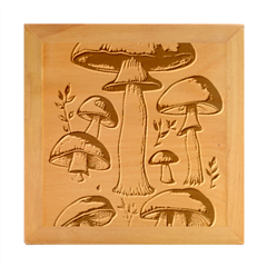 Mushroom Foresty Forestcore Wood Photo Frame Cube