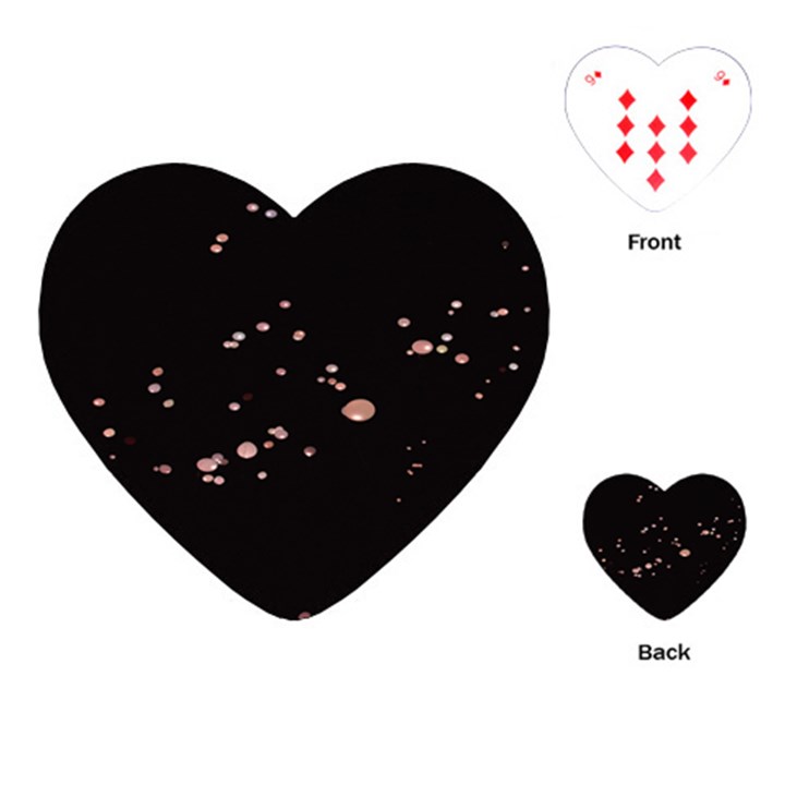 Abstract Rose Gold Glitter Background Playing Cards Single Design (Heart)