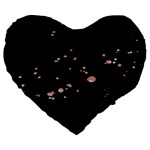 Abstract Rose Gold Glitter Background Large 19  Premium Heart Shape Cushions Front