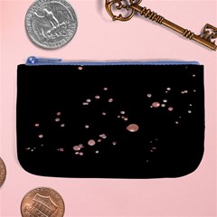 Abstract Rose Gold Glitter Background Large Coin Purse by artworkshop