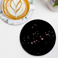 Abstract Rose Gold Glitter Background Uv Print Round Tile Coaster by artworkshop