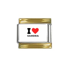 I Love Sandra Gold Trim Italian Charm (9mm) by ilovewhateva