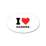 I love sandra Sticker Oval (100 pack) Front